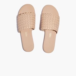 TKEES Betty Woven Slides in Rose